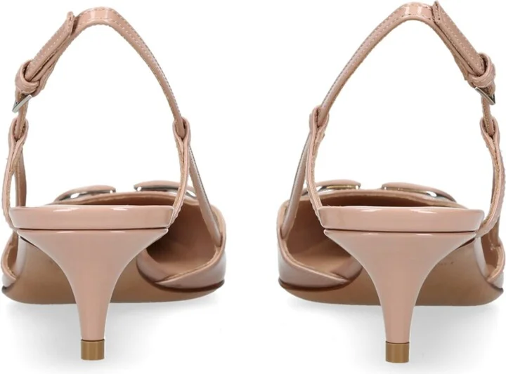 Valentino Garavani Slingback Logo Heels 40 - Image 4