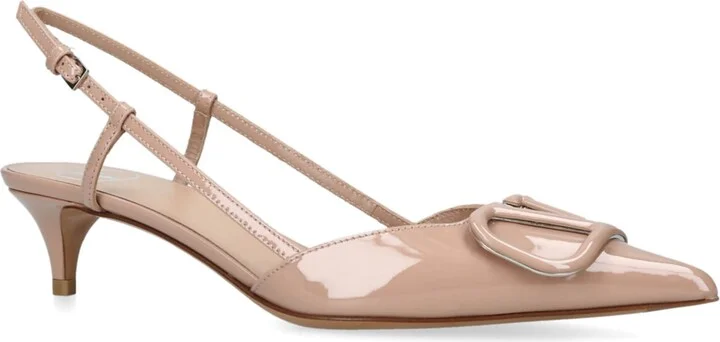 Valentino Garavani Slingback Logo Heels 40 - Image 5