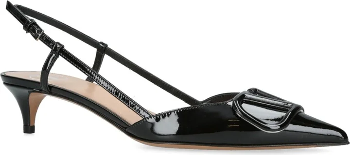 Valentino Garavani Slingback Logo Heels 40 - Image 5