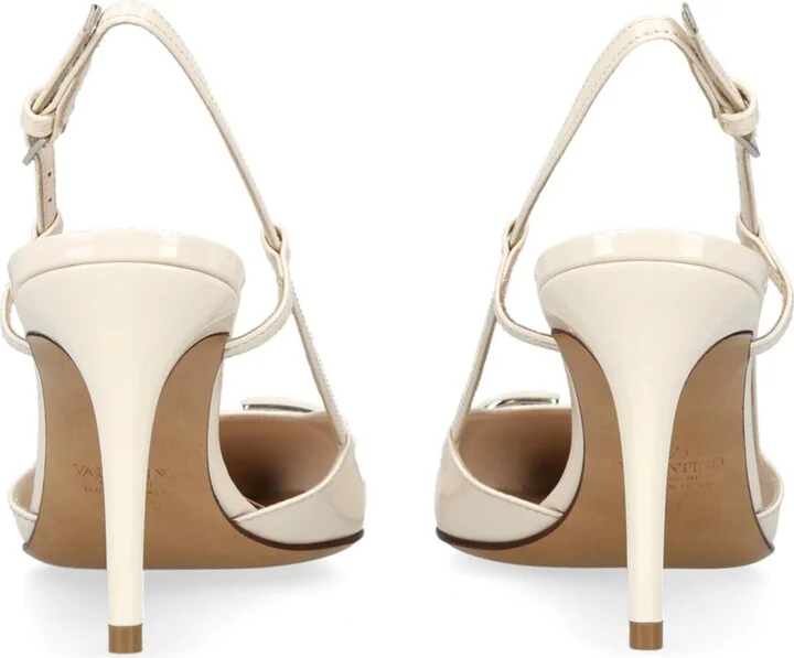 Valentino Garavani Slingback Logo Heels 80 - Image 2