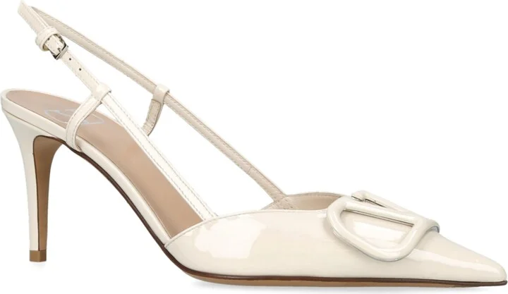 Valentino Garavani Slingback Logo Heels 80 - Image 3