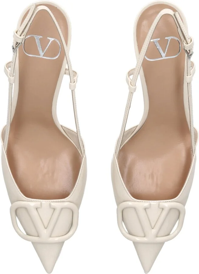Valentino Garavani Slingback Logo Heels 80 - Image 4