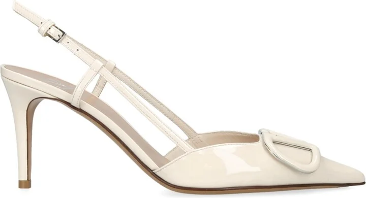 Valentino Garavani Slingback Logo Heels 80