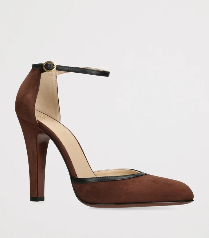 Valentino Garavani Suede Hi Dolly Pumps 105 - Image 3