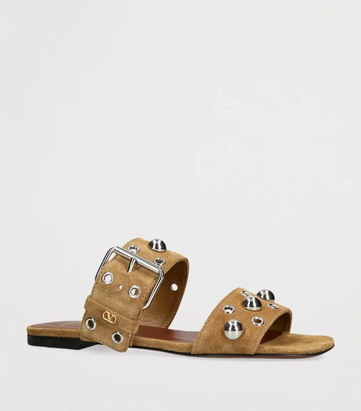 Valentino Garavani Suede Nellcôte Sandals - Image 3