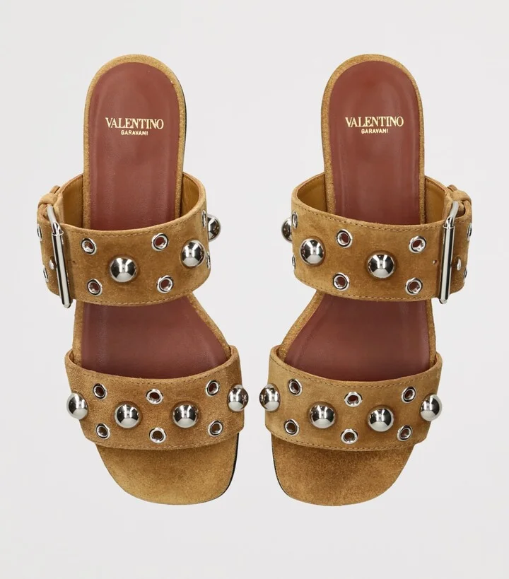 Valentino Garavani Suede Nellcôte Sandals - Image 4