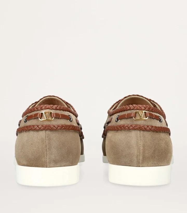 Valentino Garavani Suede Palm Avenue Boat Shoes - Image 2