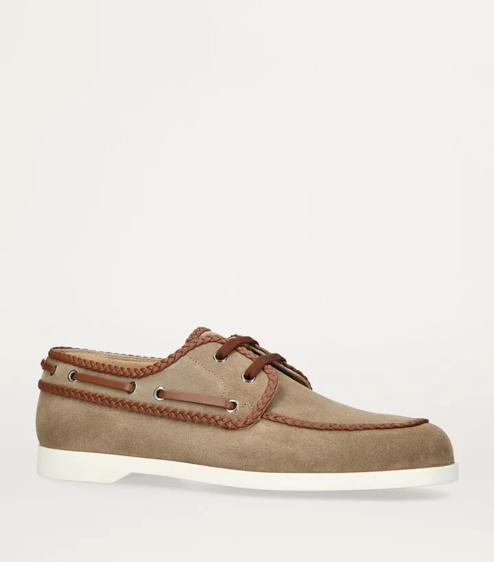 Valentino Garavani Suede Palm Avenue Boat Shoes - Image 3