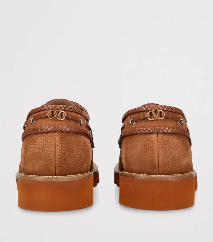 Valentino Garavani Suede Palm Avenue Boat Shoes - Image 2