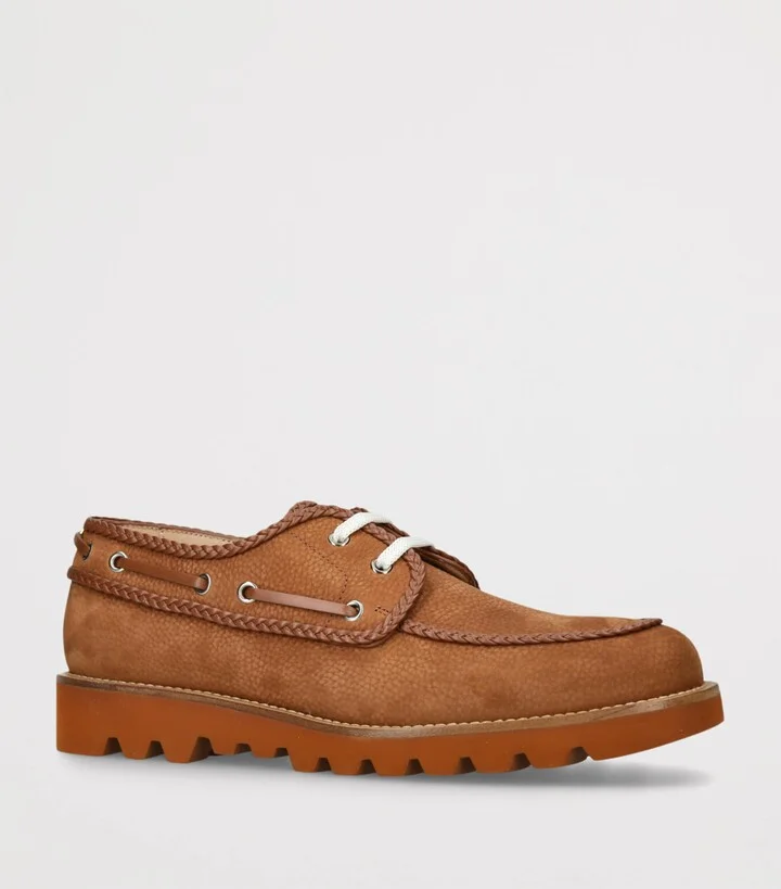 Valentino Garavani Suede Palm Avenue Boat Shoes - Image 3