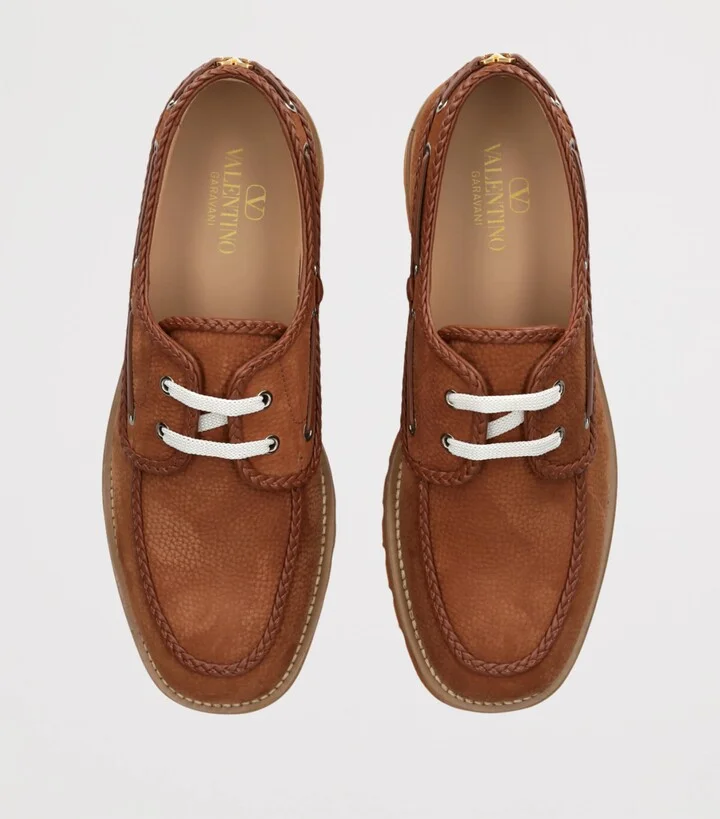 Valentino Garavani Suede Palm Avenue Boat Shoes - Image 4