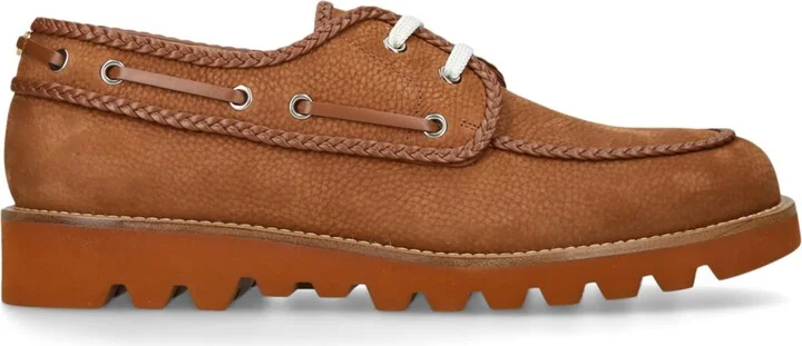 Valentino Garavani Suede Palm Avenue Boat Shoes