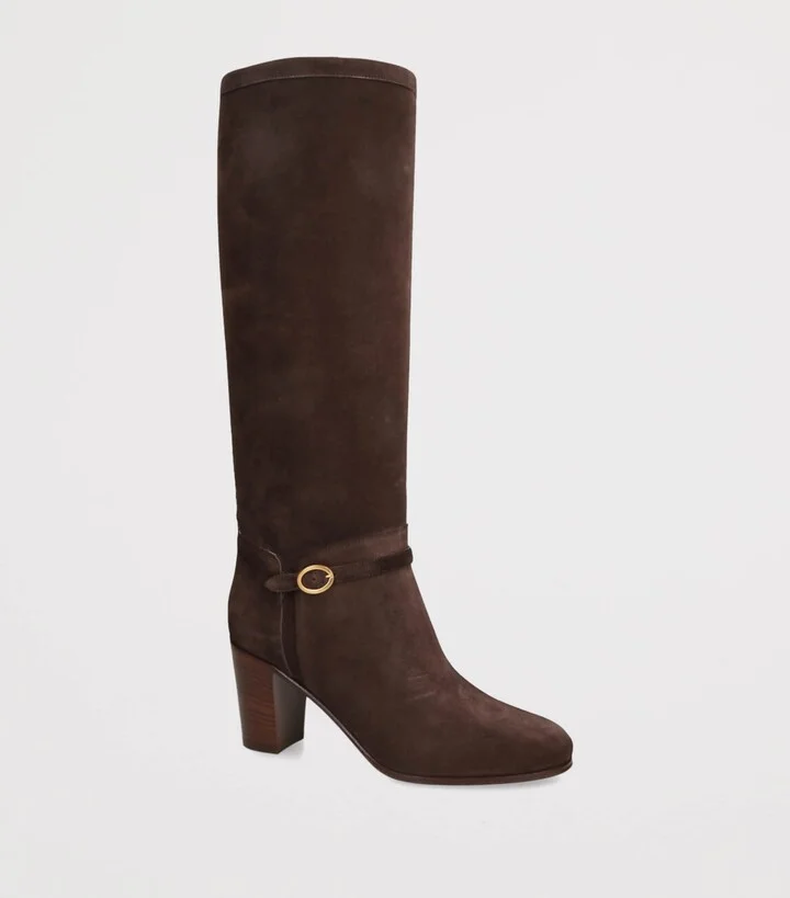 Valentino Garavani Suede Pattie Knee-High Boots 75 - Image 3
