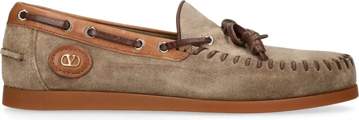 Valentino Garavani Suede Tassel Boat Shoes
