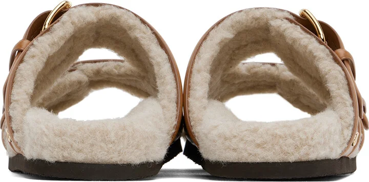 Valentino Garavani Tan Fussfriend Slide Sandals - Image 2