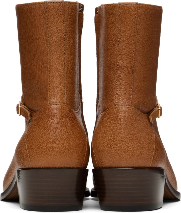 Valentino Garavani Tan Pat Boots - Image 2