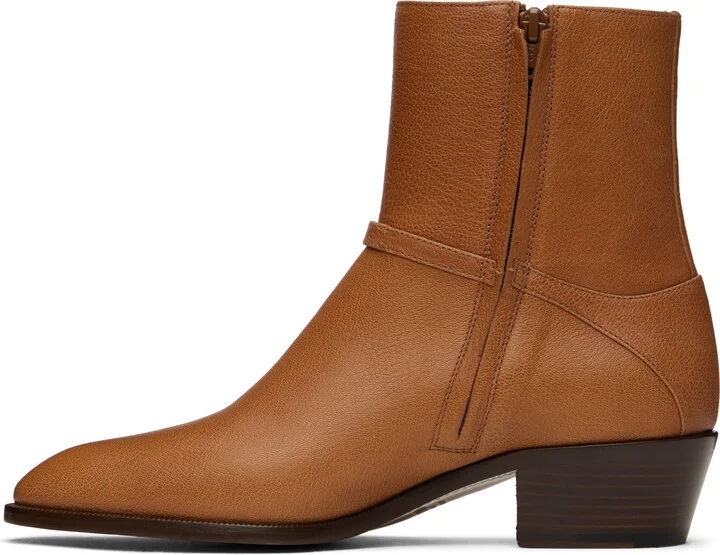 Valentino Garavani Tan Pat Boots - Image 3