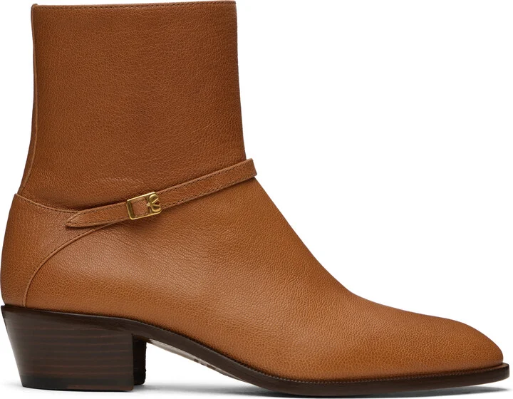 Valentino Garavani Tan Pat Boots