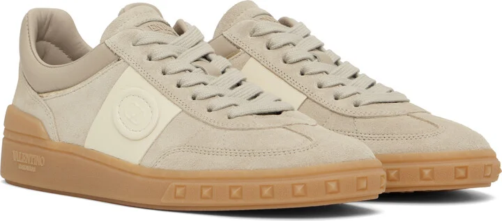 Valentino Garavani Taupe Upvillage Low-Top Sneakers - Image 4