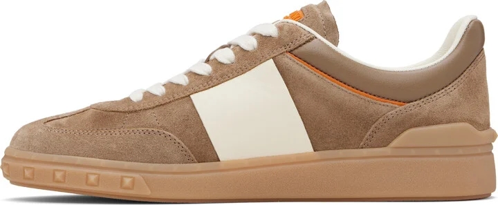Valentino Garavani Taupe Upvillage Low Top Sneakers - Image 3