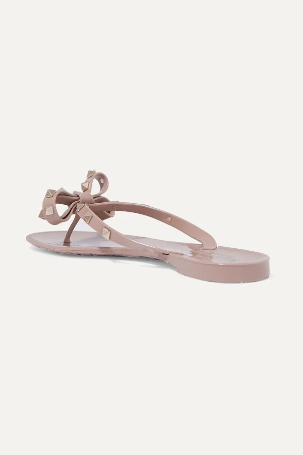 Valentino Garavani - The Rockstud Rubber Sandals - Pink - Image 3