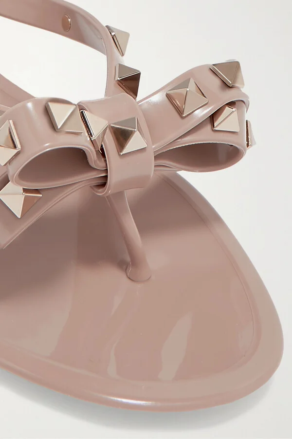 Valentino Garavani - The Rockstud Rubber Sandals - Pink - Image 4
