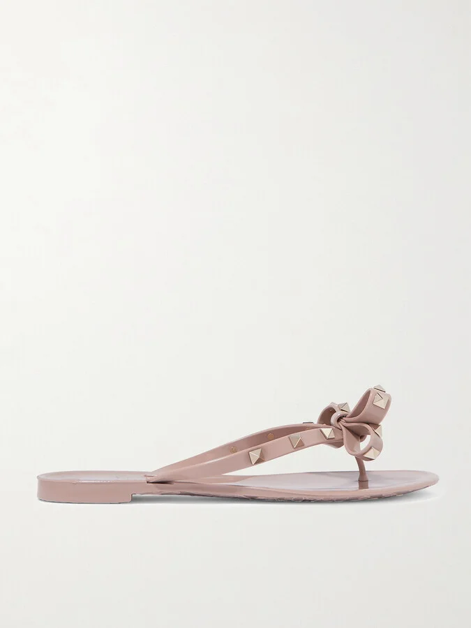 Valentino Garavani - The Rockstud Rubber Sandals - Pink