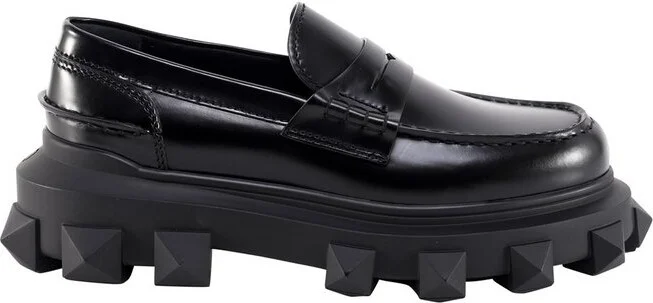 Valentino Garavani Trackstud Slip-On Loafers
