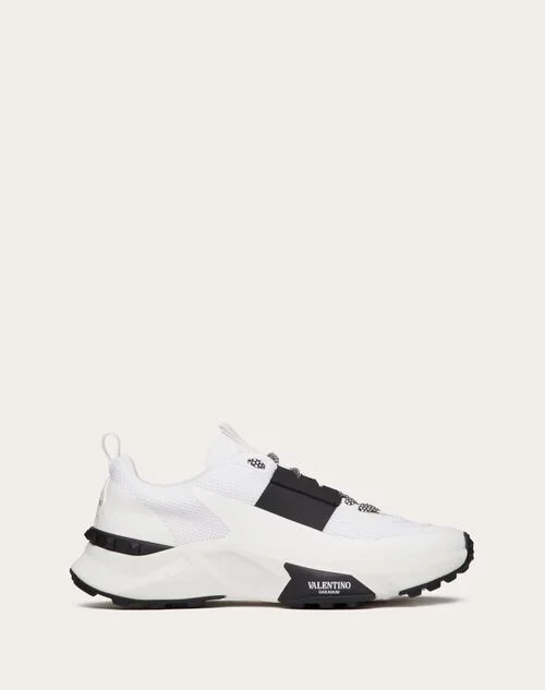 Valentino Garavani True Act Low Top Trainer In Mesh And Rubberised Fabric