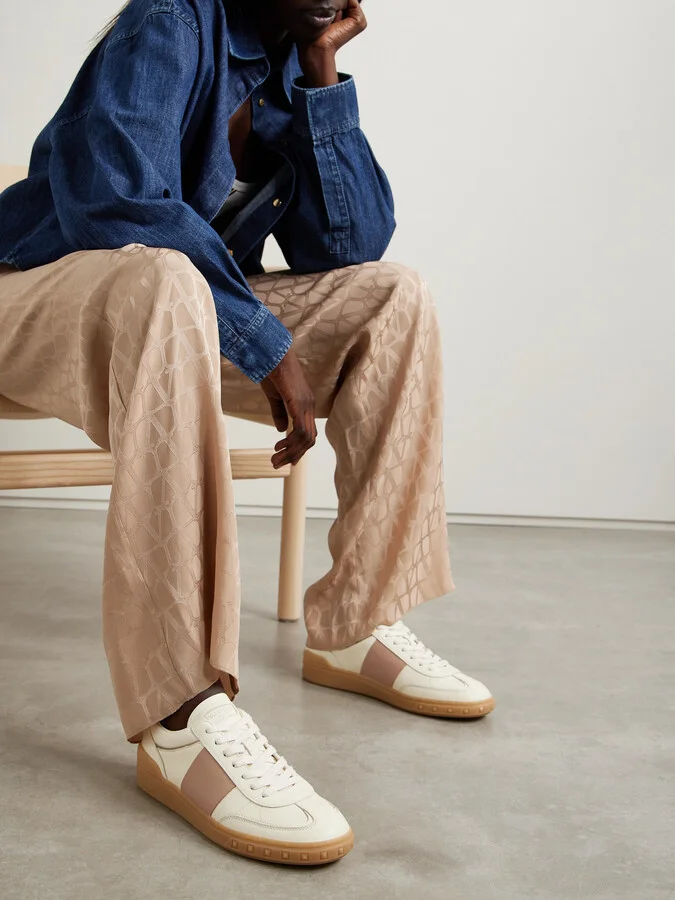 Valentino Garavani - Two-tone Leather Sneakers - White - Image 2