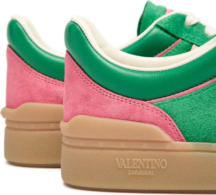 Valentino Garavani Upvillage Crosta Panelled Suede Sneakers - Image 4