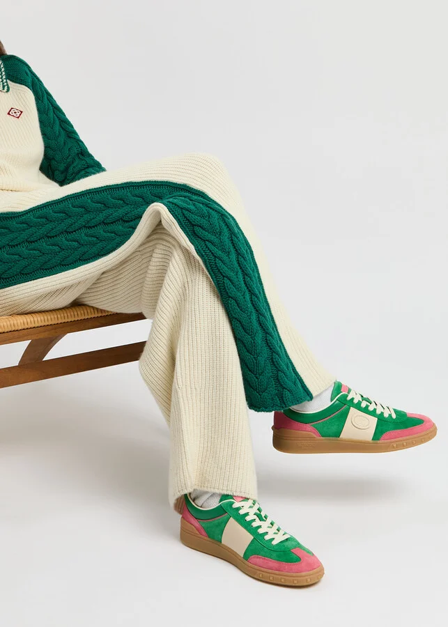 Valentino Garavani Upvillage Crosta Panelled Suede Sneakers - Image 5