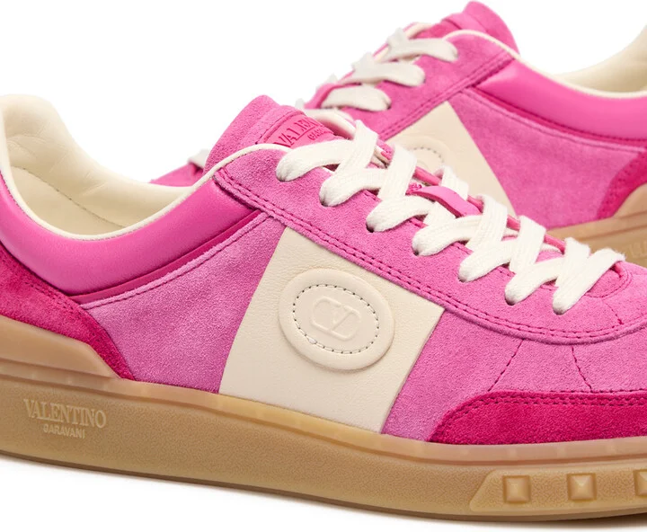 Valentino Garavani Upvillage Crosta Panelled Suede Sneakers - Image 9