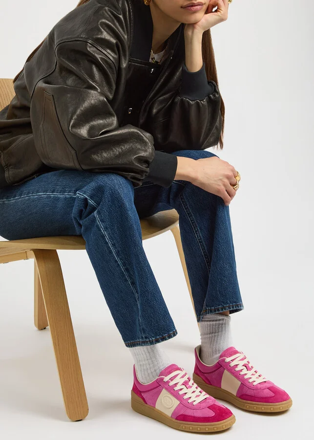 Valentino Garavani Upvillage Crosta Panelled Suede Sneakers - Image 10