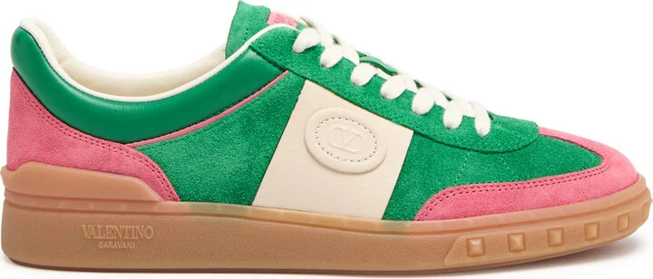 Valentino Garavani Upvillage Crosta Panelled Suede Sneakers