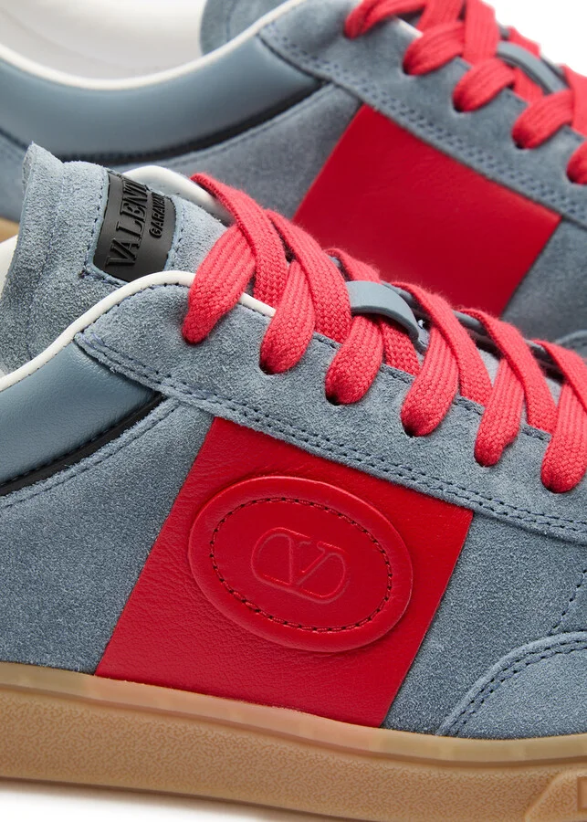Valentino Garavani Upvillage Panelled Suede Sneakers - Image 4