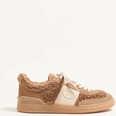 Valentino Garavani Upvillage Trainer In Wool And Crust Leather