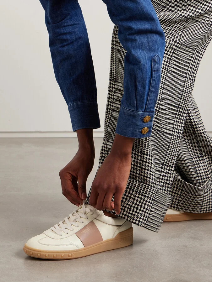 Valentino Garavani - Upvillage Two-tone Leather Sneakers - Ivory - Image 2