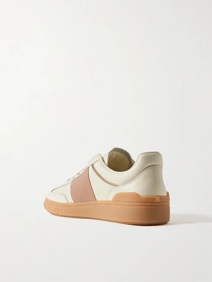 Valentino Garavani - Upvillage Two-tone Leather Sneakers - Ivory - Image 3