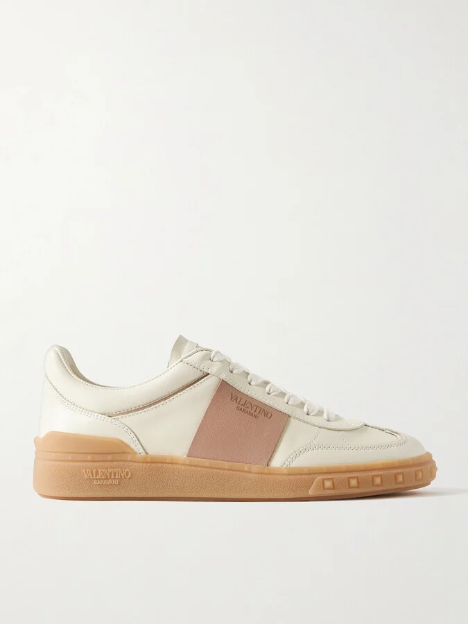 Valentino Garavani - Upvillage Two-tone Leather Sneakers - Ivory