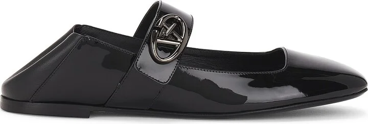 Valentino Garavani V Logo Locker Ballerina Flat in Black - Image 2