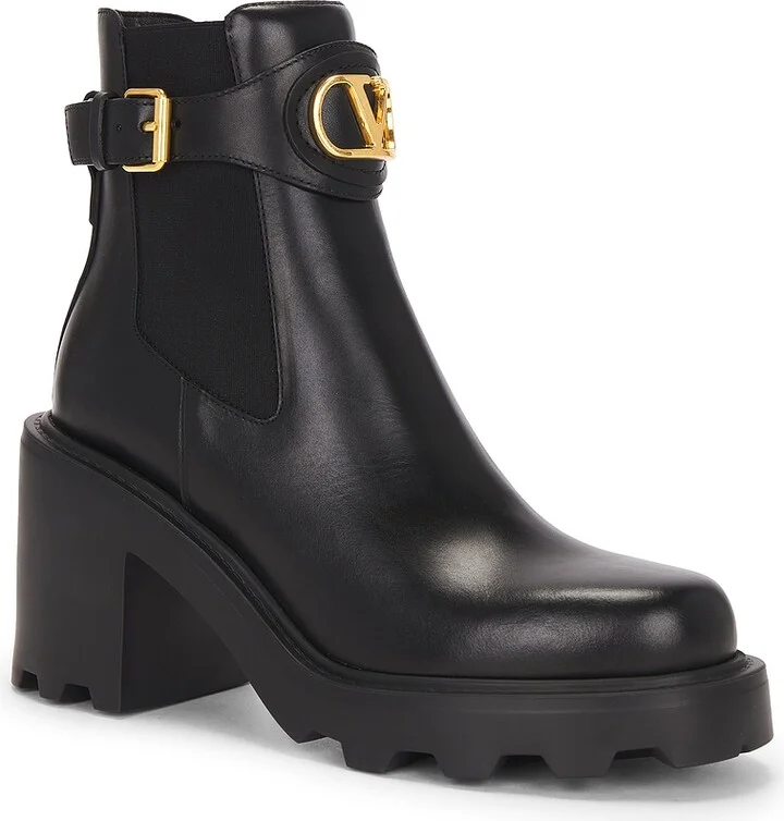 Valentino Garavani V Logo Signature Beatle Boot in Black - Image 2