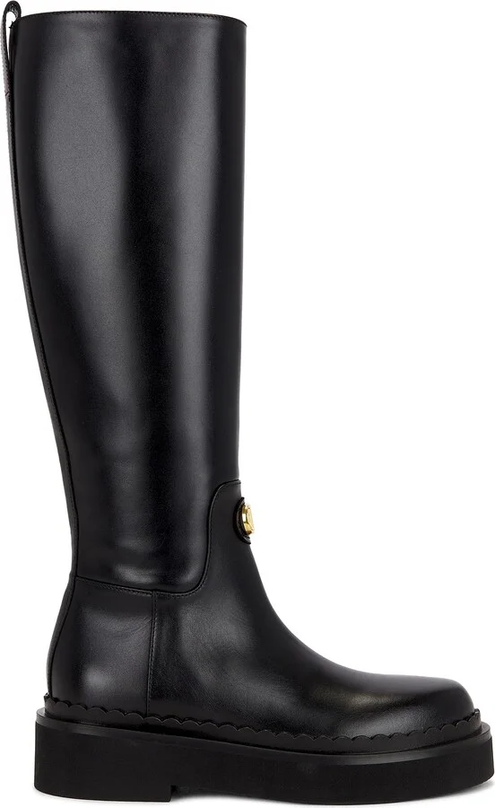 Valentino Garavani V Logo Signature Boot in Black