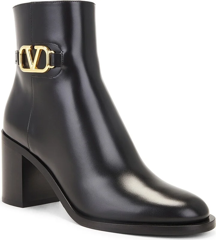Valentino Garavani V Logo Signature Bootie in Black - Image 2