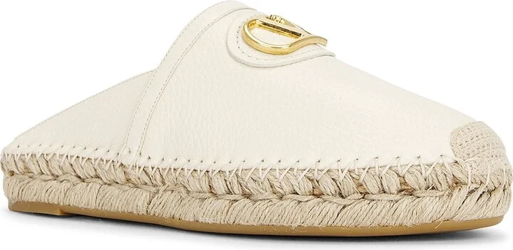 Valentino Garavani V Logo Signature Espadrilla Mule in Ivory - Image 2