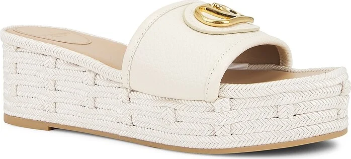 Valentino Garavani V Logo Signature Espadrilla Slide in Ivory - Image 2