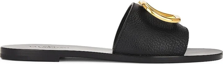 Valentino Garavani V Logo Signature Slide in Black