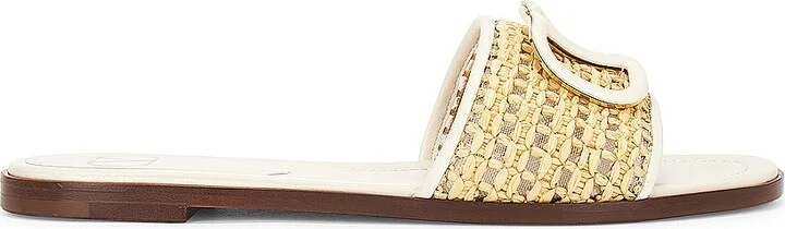 Valentino Garavani V Logo Signature Slide in Ivory
