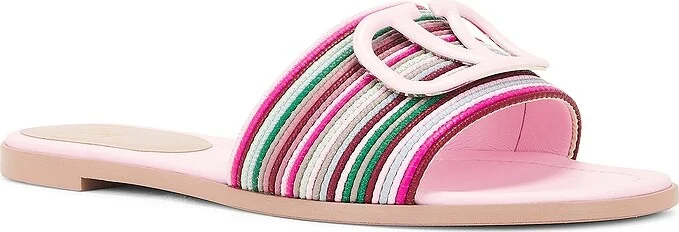 Valentino Garavani V Logo Signature Slide in Pink - Image 2
