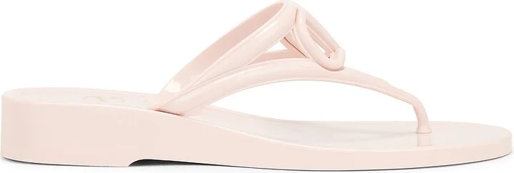 Valentino Garavani V Logo Signature Thong Sandal in Blush
